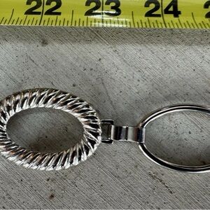 Twisted Metallic Silver Rope Belt with Ring Detail